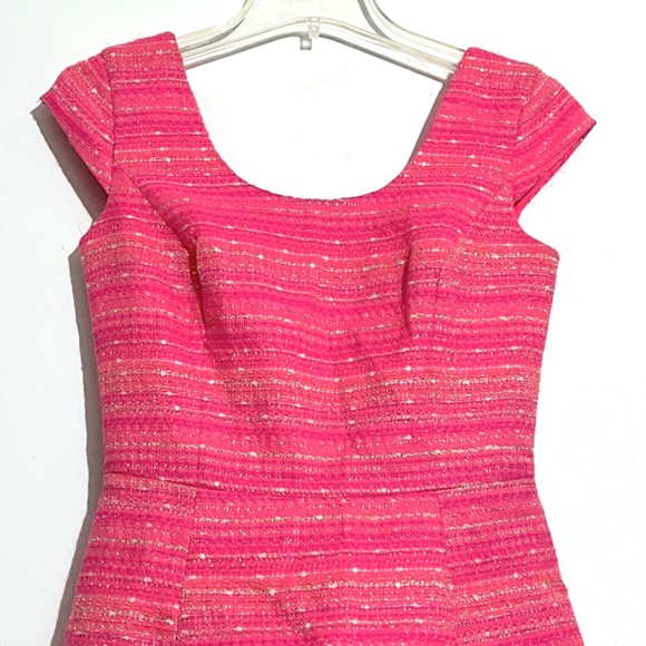 Lilly Pulitzer Rylan A-Line Dress in Neon Pink Metallic Boucle - Picture 5 of 11